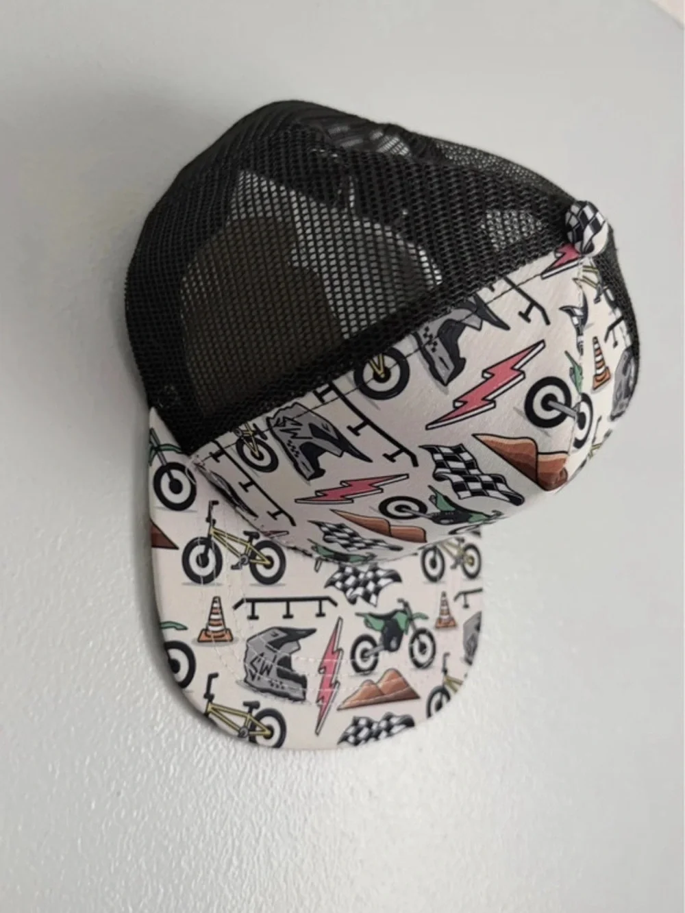 Strictly Wild Baby Trucker Hat 6-18M Snapback Toddler Cap Bike Print